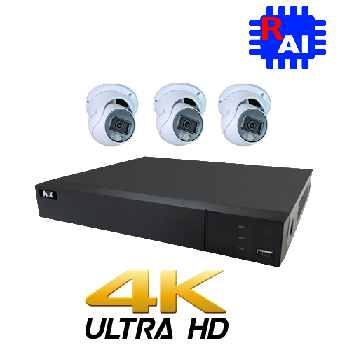 Kit NYX IPX2-4P+-2TB 3x 6MP DC6-28FIQ+ AI cameras